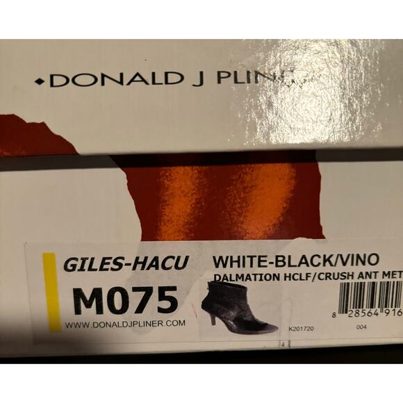 Donald Pliner Animal Print Hair Calf Leather Shoe New Peep Toe Bootie $495 NWT - Picture 6 of 6